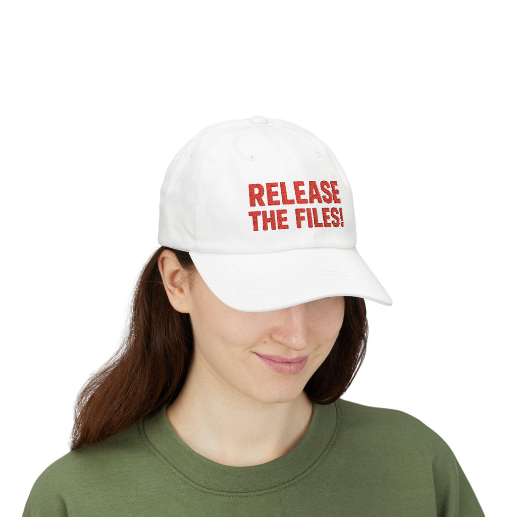 Release The Files! Classic Dad Hat | Embroidered Political Statement Hat