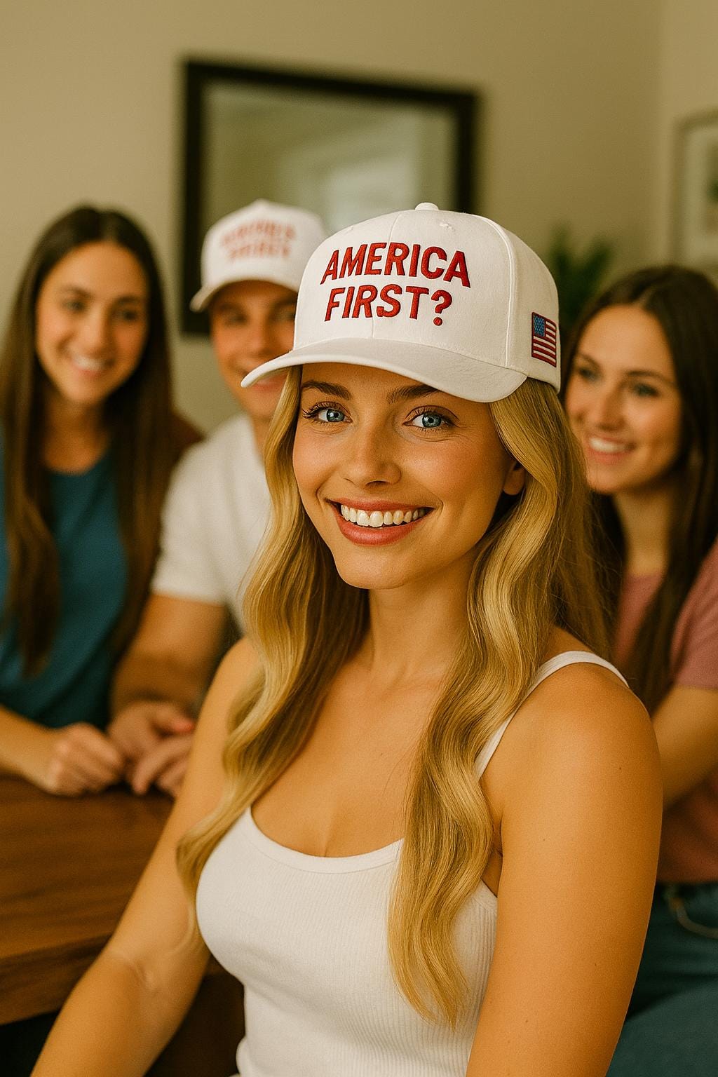 America First? Classic Dad Cap | Embroidered Political Baseball Hat