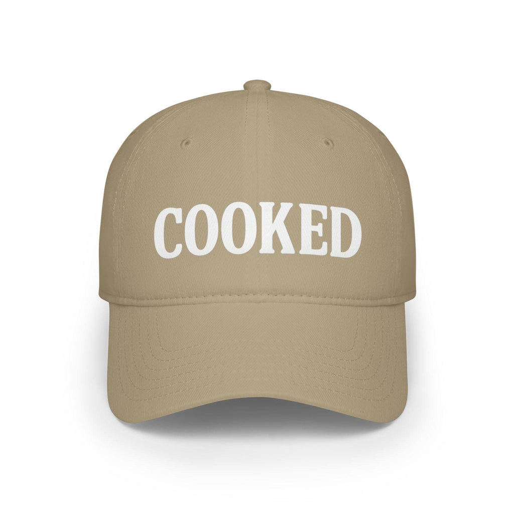 COOKED Baseball Cap | Red embroidered word hat