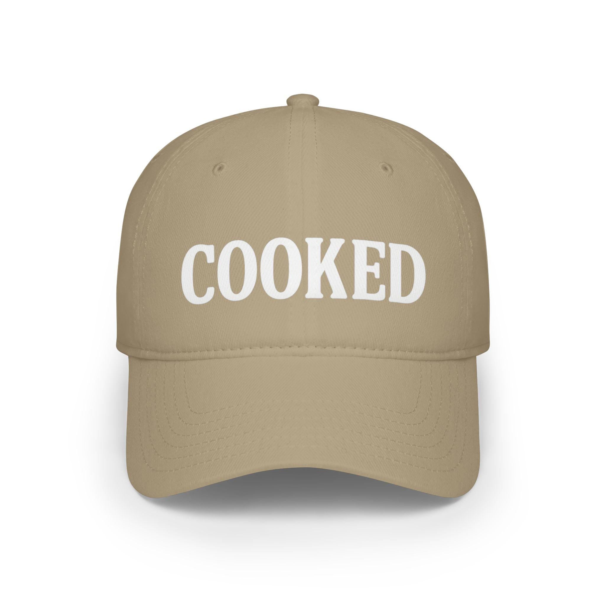 COOKED Baseball Cap | Red embroidered word hat