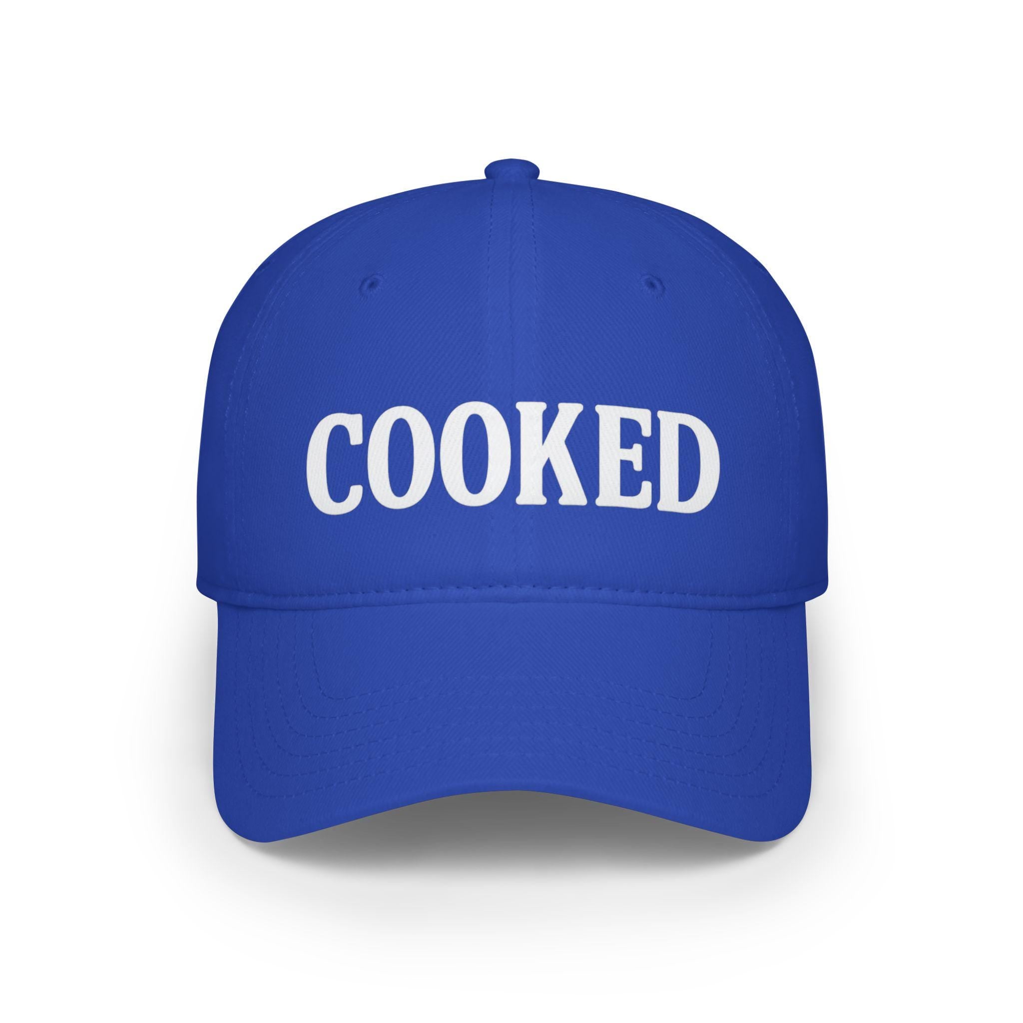 COOKED Baseball Cap | Red embroidered word hat