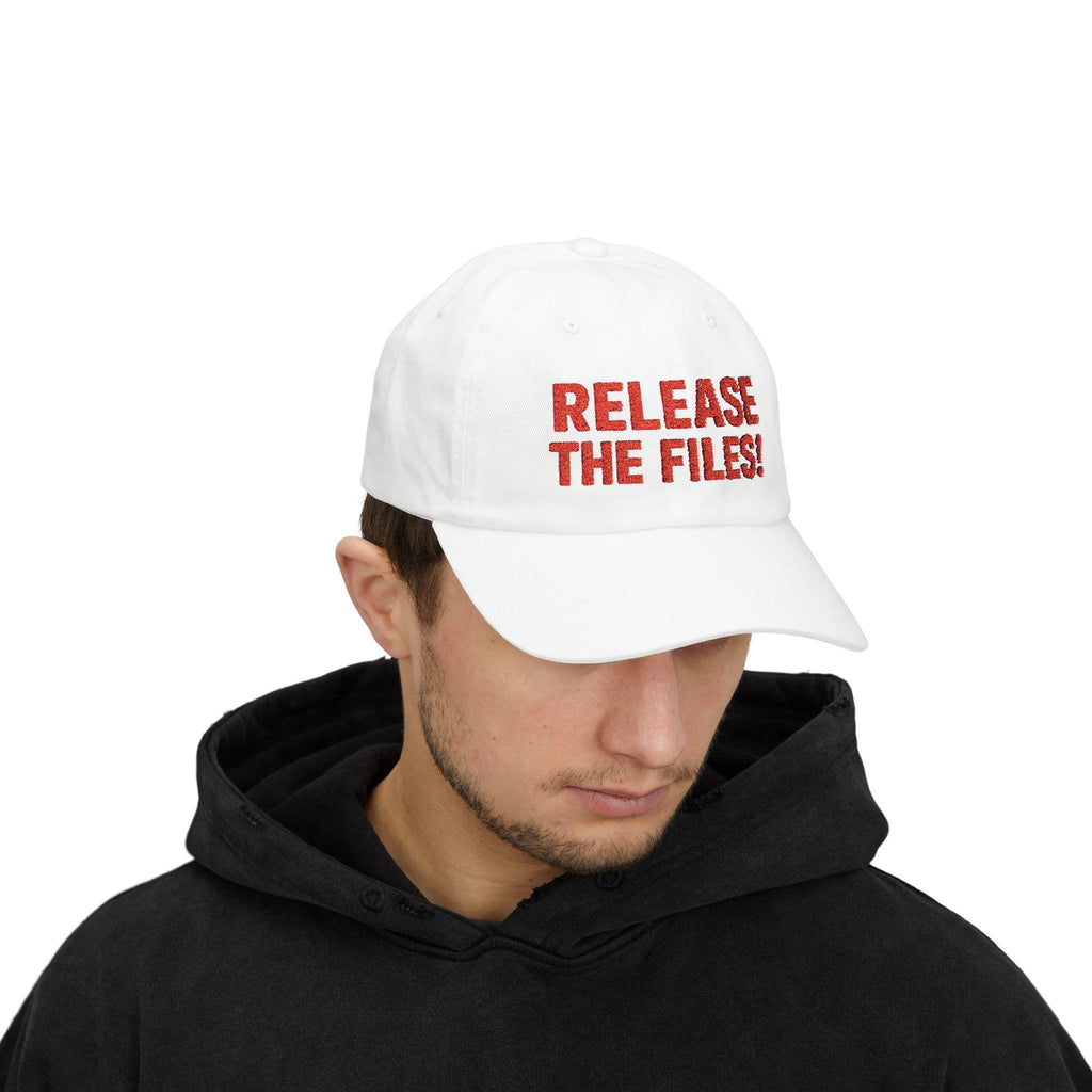 Release The Files! Classic Dad Hat | Embroidered Political Statement Hat