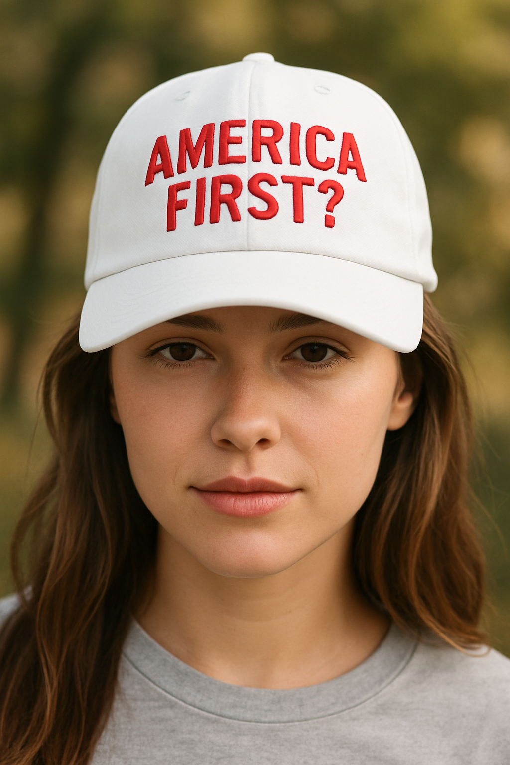 America First? Classic Dad Cap | Embroidered Political Baseball Hat