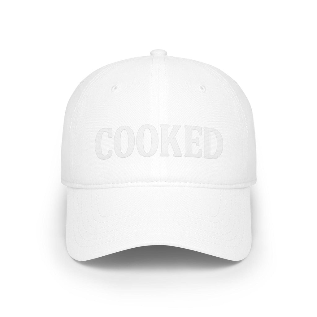 COOKED Baseball Cap | Red embroidered word hat