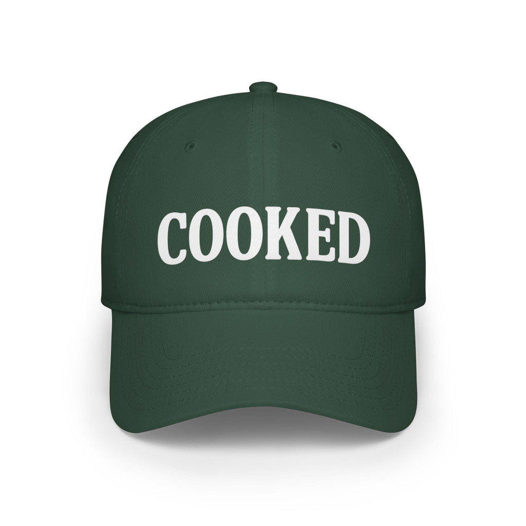 COOKED Baseball Cap | Red embroidered word hat