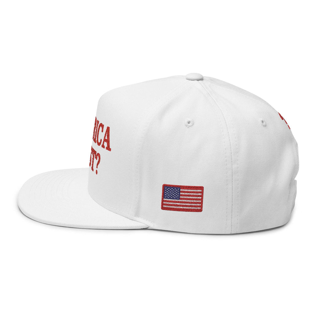 America First? Embroidered Cap, Political Humor, Adjustable Snapback